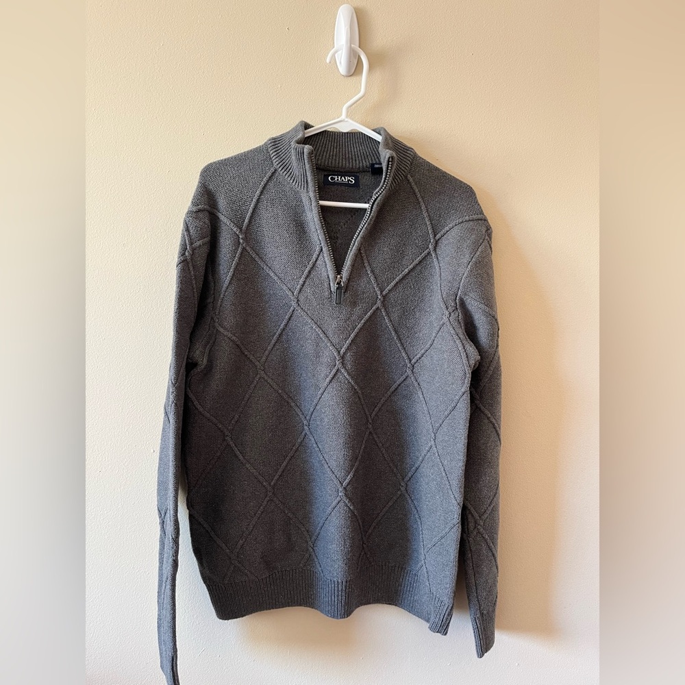 Chaps 100% Cotton Quarter-zip Sweater